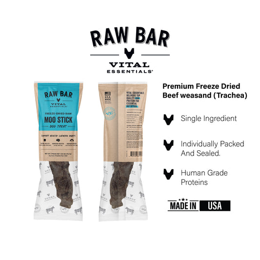 Vital Essentials® RAW BAR Freeze-Dried Raw Moo Stick Dog Treat, 0.5 oz