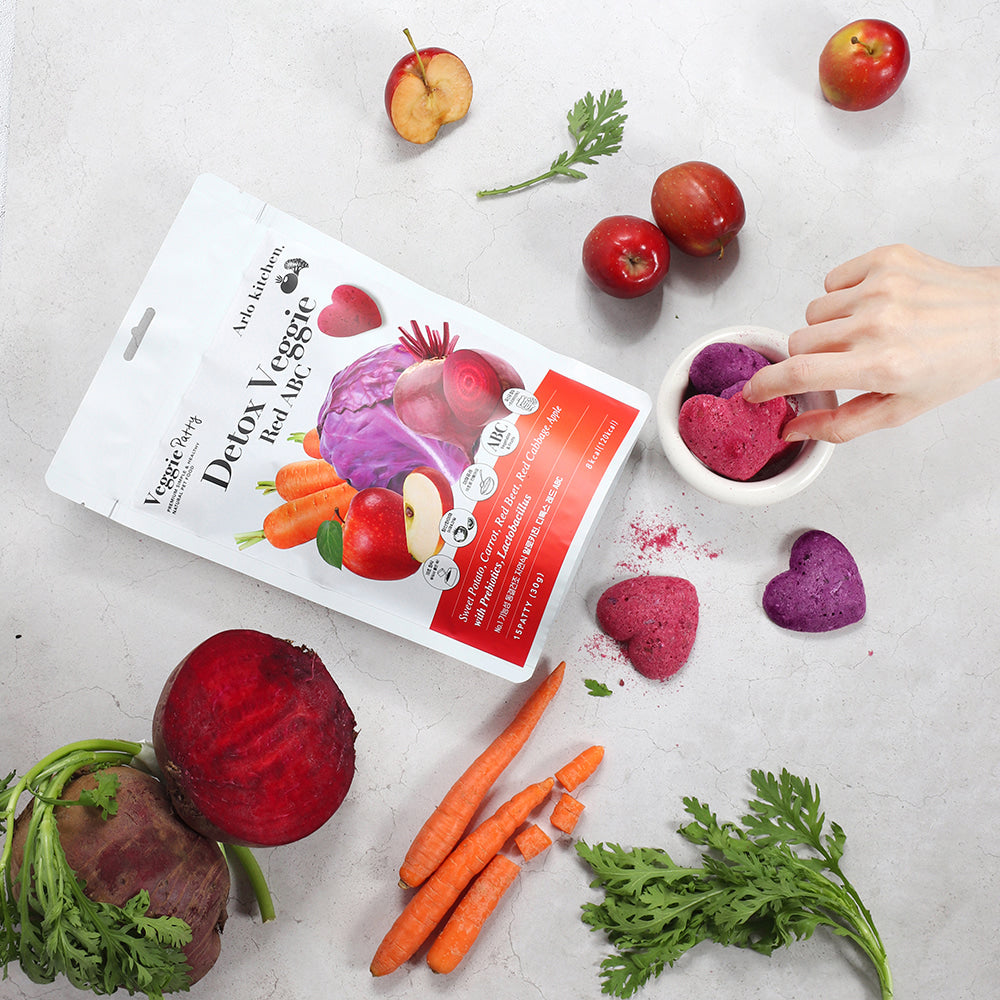 Arlo Kitchen - Detox Red ABC 15 pcs (45g) With Beets, Red Cabbage & Sweet Potato | Antioxidant and Immunity