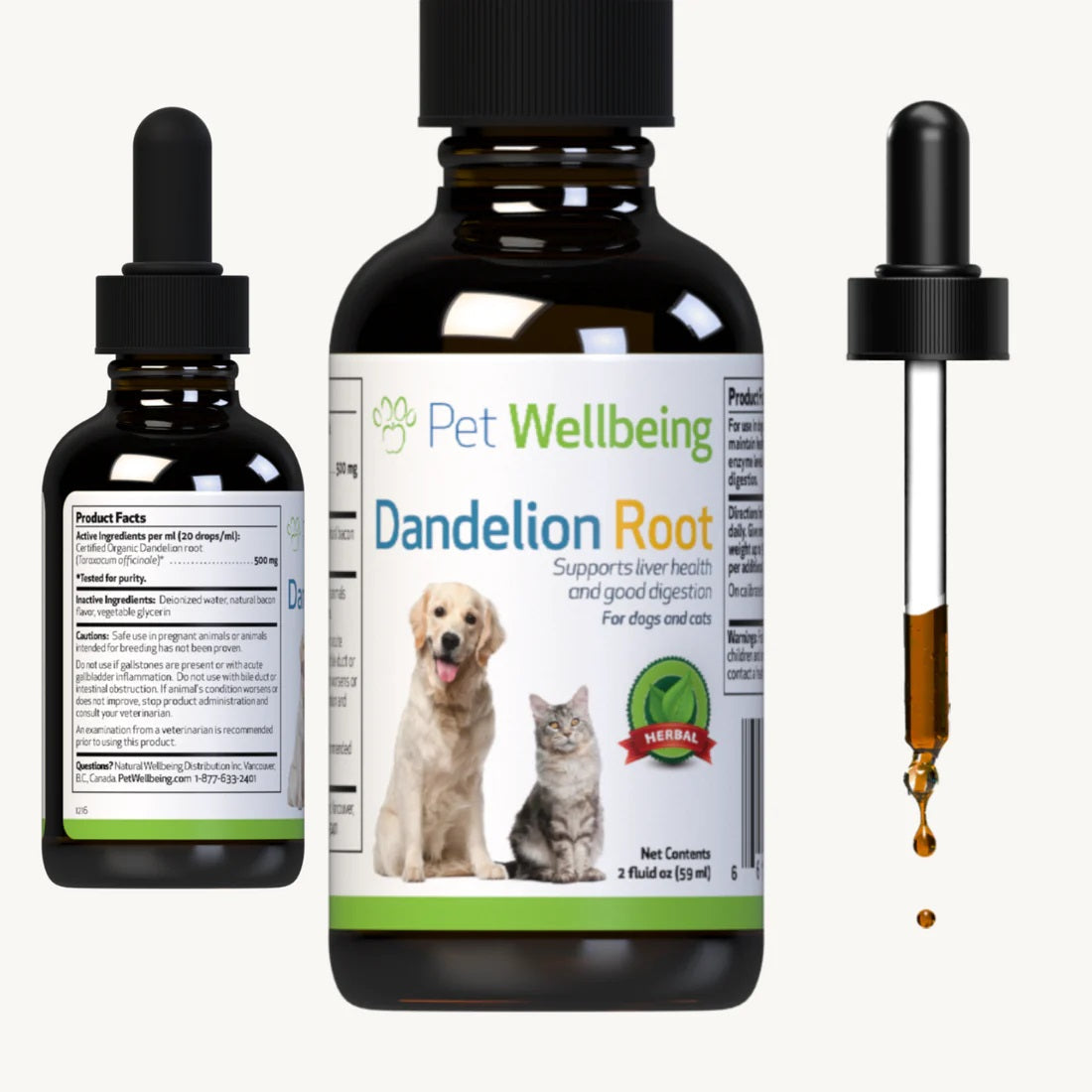 Pet Wellbeing - Dandelion Root - Digestive & Liver Support for Dogs