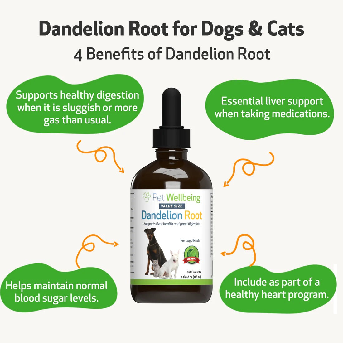 Pet Wellbeing - Dandelion Root - Digestive & Liver Support for Dogs