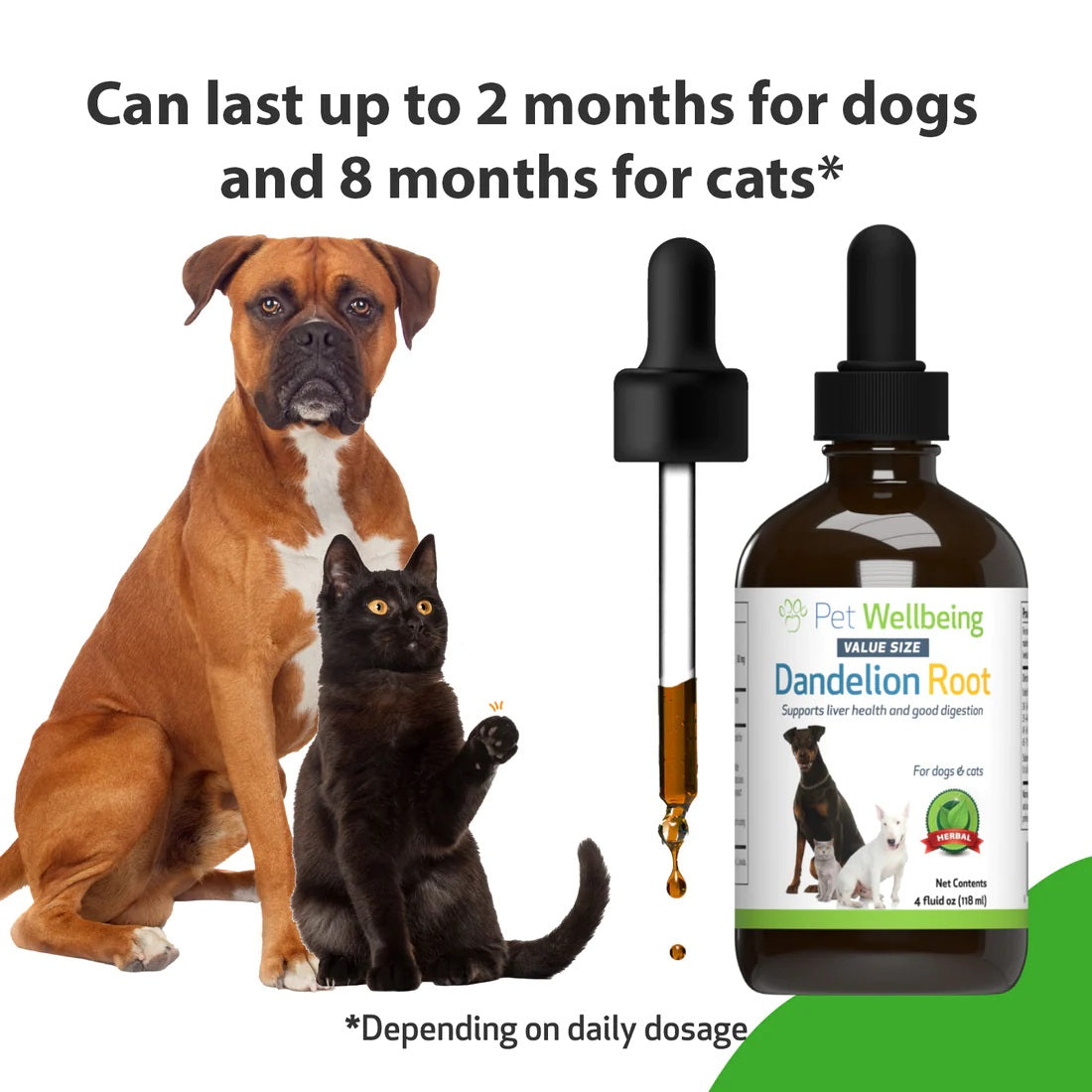 Pet Wellbeing - Dandelion Root - Digestive & Liver Support for Dogs