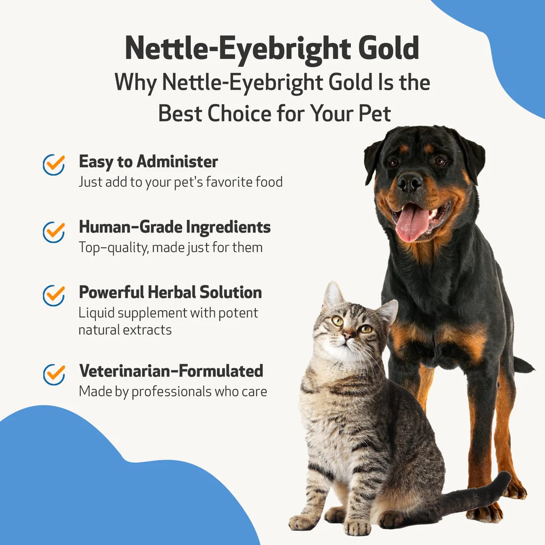 Pet Wellbeing - Nettle-Eyebright Gold - Allergy Defense for Cats & Dogs with Seasonal Sneezing or Stuffy Nose (2oz / 59ml)