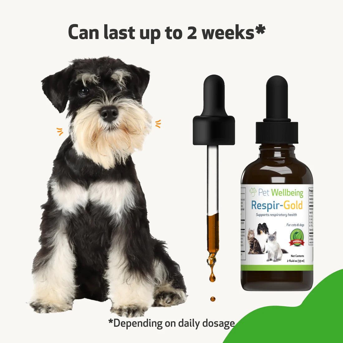 Pet Wellbeing - Respir Gold - for Easy Breathing in Cats & Dogs