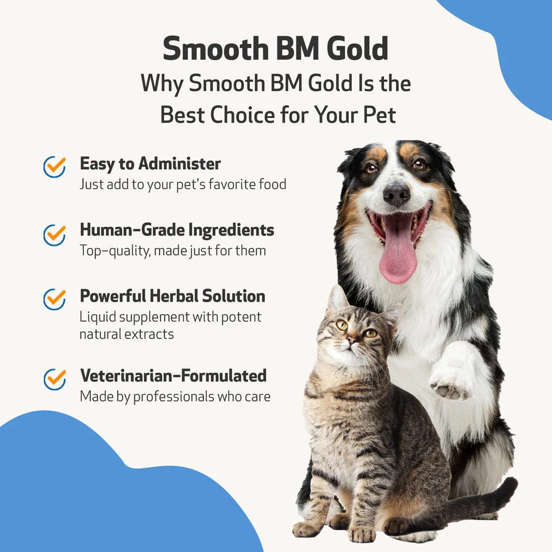 Pet Wellbeing - Smooth BM Gold - for Cat & Dog Constipation