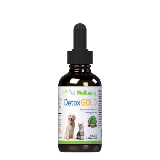 Pet Wellbeing - Detox Gold for Dogs - Gentle Detoxification & Elimination (2fl oz / 59ml)