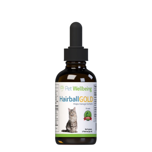 Pet Wellbeing - Hairball Gold - Natural Help for Hairballs (2fl oz / 59ml)